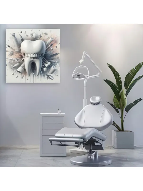 Tablou canvas Zâmbetul modern – pentru cabinet stomatologic — imaginea 2