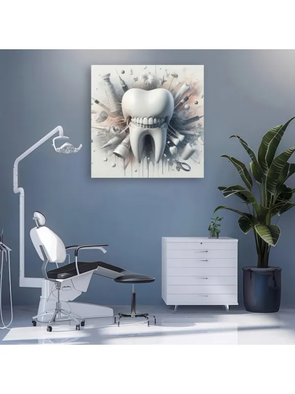 Tablou canvas Zâmbetul modern – pentru cabinet stomatologic — imaginea 3