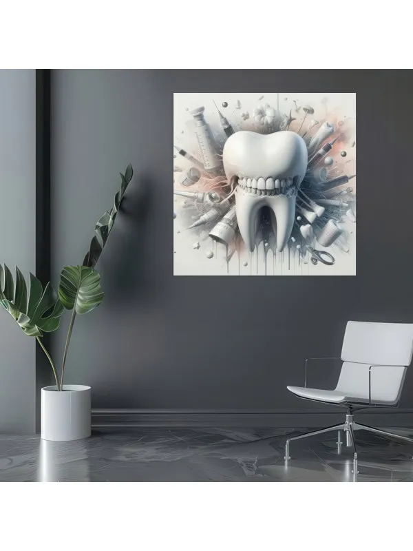 Tablou canvas Zâmbetul modern – pentru cabinet stomatologic — imaginea 4