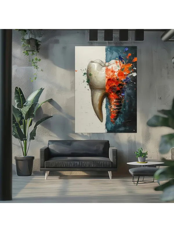 Tablou canvas Arta și dinții – pentru cabinet stomatologic — imaginea 2