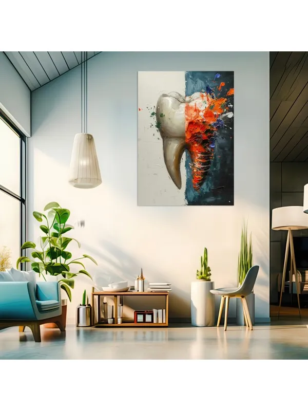 Tablou canvas Arta și dinții – pentru cabinet stomatologic — imaginea 3