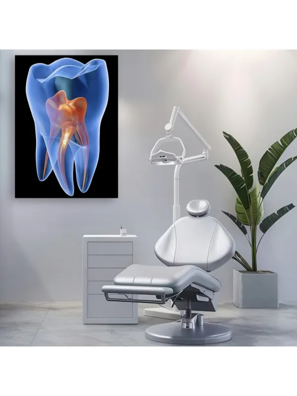 Tablou canvas Blue tooth – pentru cabinet stomatologic — imaginea 2