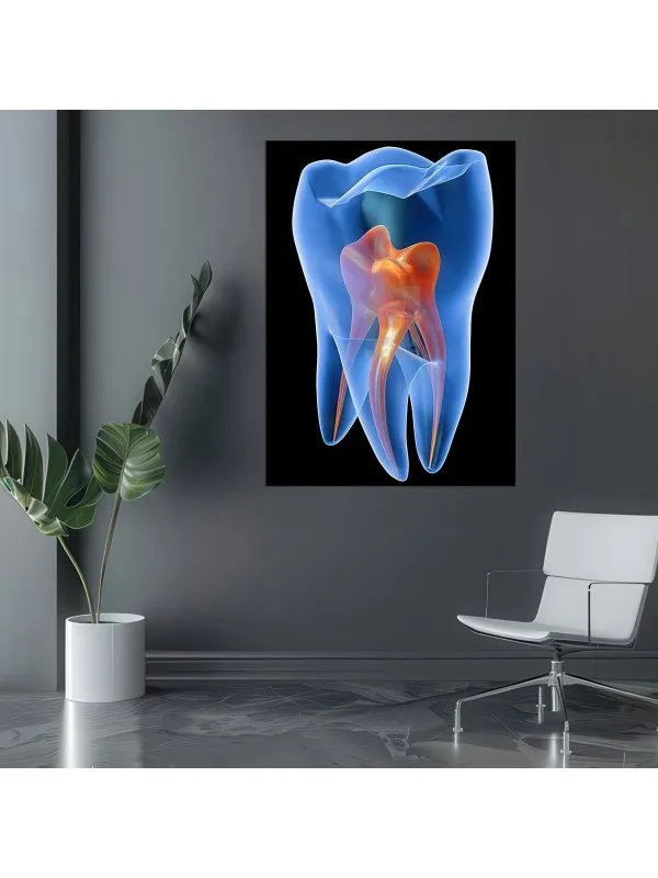 Tablou canvas Blue tooth – pentru cabinet stomatologic — imaginea 3