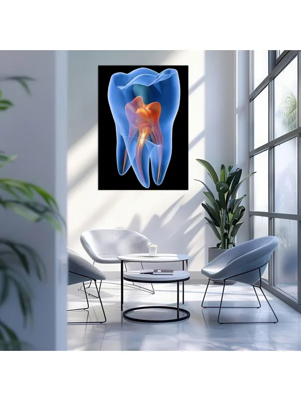 Tablou canvas Blue tooth – pentru cabinet stomatologic — imaginea 4
