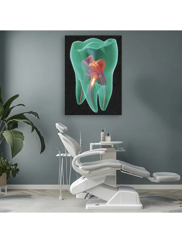 Tablou canvas Green tooth – pentru cabinet stomatologic — imaginea 4