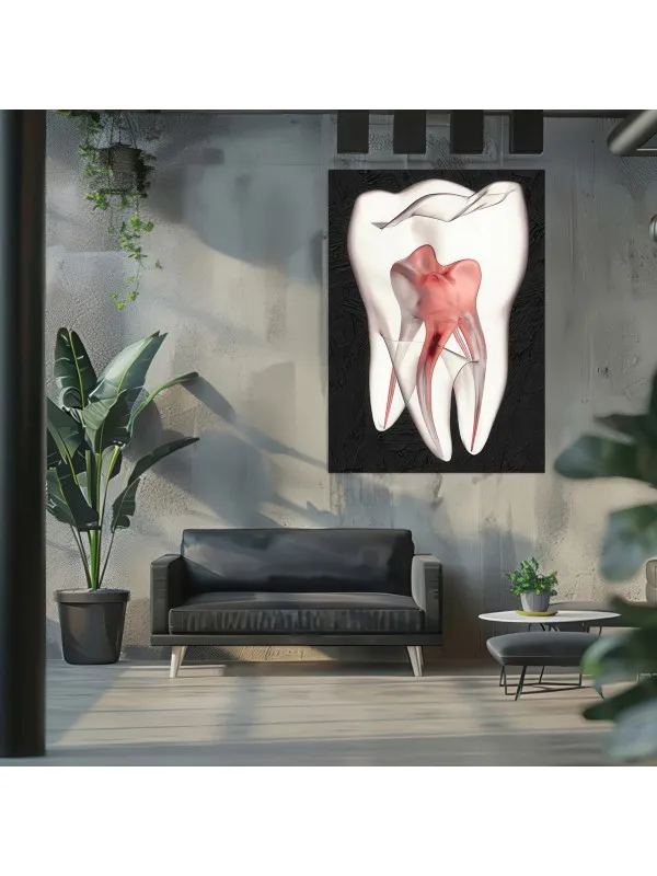 Tablou canvas White tooth – pentru cabinet stomatologic — imaginea 2