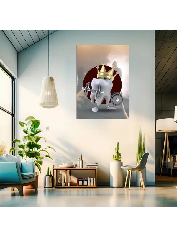 Tablou canvas Regele dinților – pentru cabinet stomatologic — imaginea 3