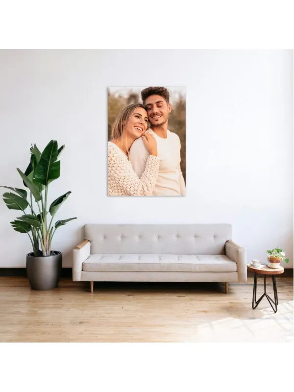 Tablou canvas personalizat cu poza de cuplu – 50x70 cm (vertical) — imaginea 3