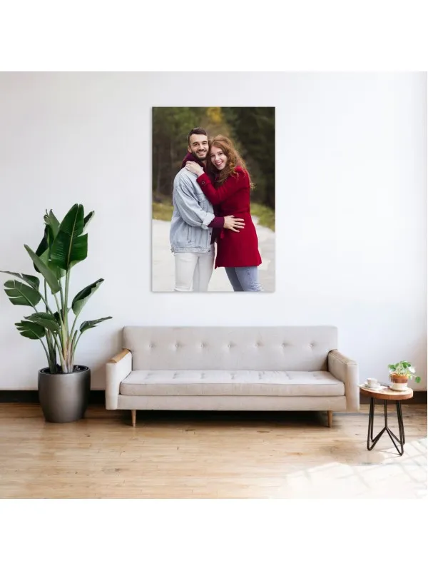 Tablou canvas personalizat cu poza de cuplu – 60x90 cm (vertical) — imaginea 3