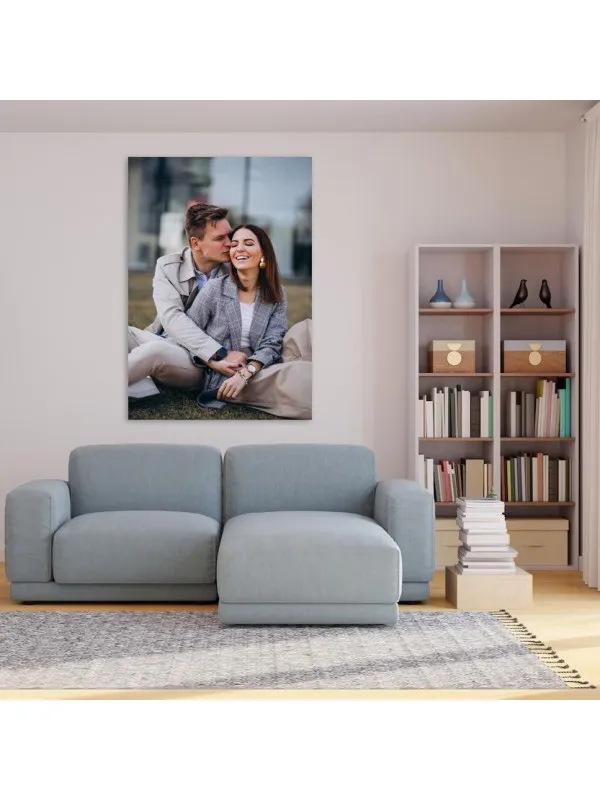 Tablou canvas personalizat cu poza de cuplu – 70x100 cm (vertical) — imaginea 3