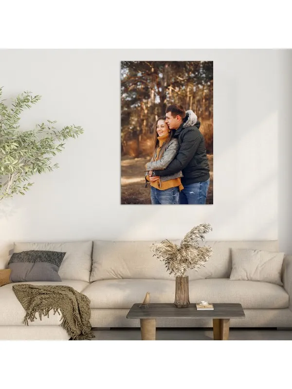 Tablou canvas personalizat cu poza de cuplu – 90x140 cm (vertical) — imaginea 2