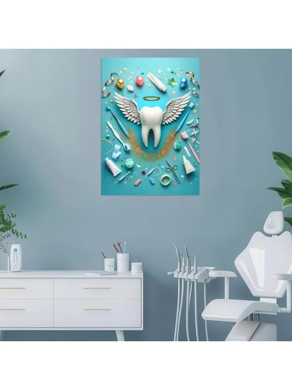 Tablou canvas Îngerul dintelui – pentru cabinet stomatologic — imaginea 2