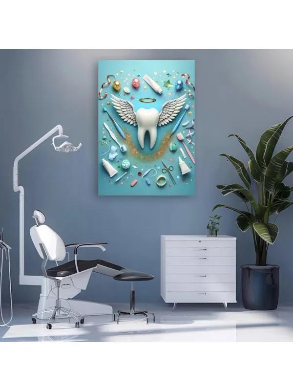 Tablou canvas Îngerul dintelui – pentru cabinet stomatologic — imaginea 3