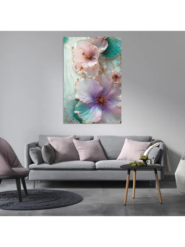 Tablou canvas Culori de vis – decor floral — imaginea 2