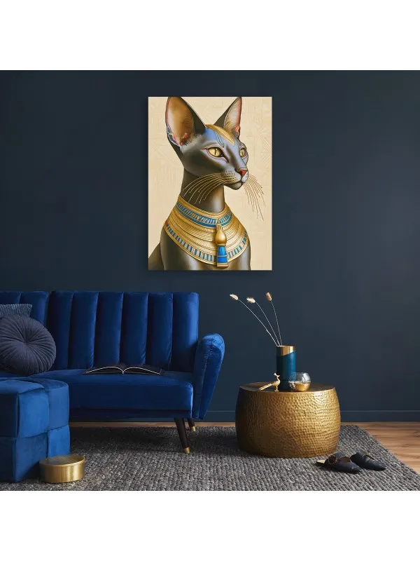 Tablou canvas Privirea zeiței Bastet – pisică regală egipteană — imaginea 2
