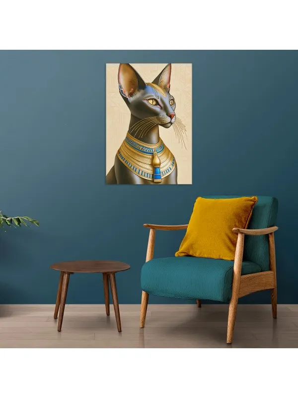 Tablou canvas Privirea zeiței Bastet – pisică regală egipteană — imaginea 3