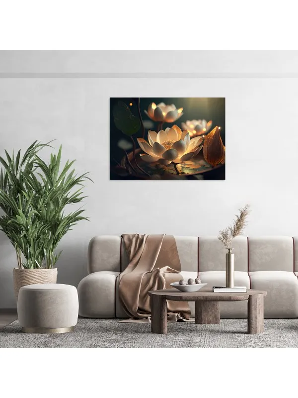 Tablou canvas Blooming in light – decor floral elegant — imaginea 2
