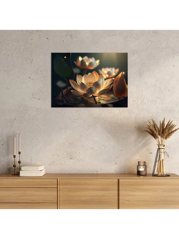 Tablou canvas Blooming in light – decor floral elegant — imaginea 4