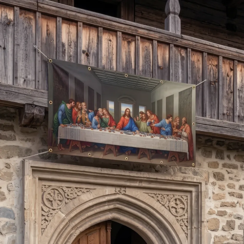 Banner Cina cea de Taină, 2 x 1 m – decor interior și exterior — imaginea 4