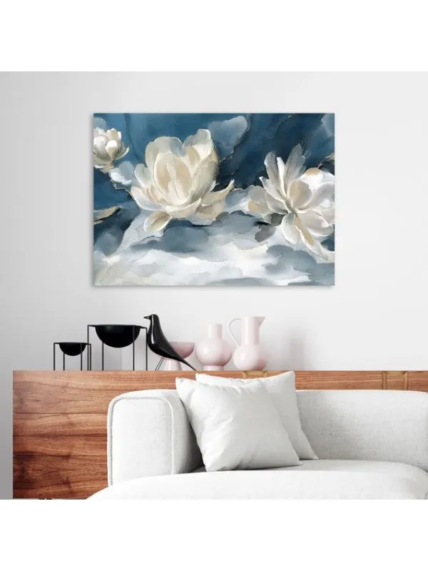Tablou canvas Rapsodie în alb – compoziție florală — imaginea 2