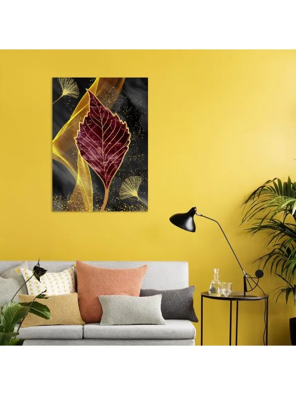 Tablou canvas Frunza abstracției – decor elegant de perete — imaginea 2