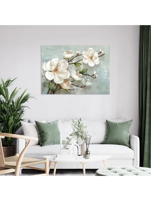 Tablou canvas Floare albă de primăvară – decor elegant pentru casă — imaginea 3