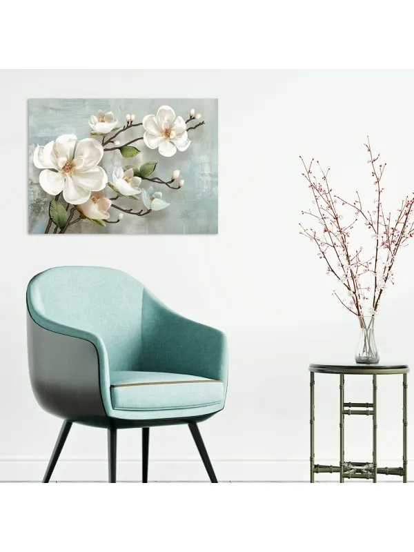 Tablou canvas Floare albă de primăvară – decor elegant pentru casă — imaginea 4