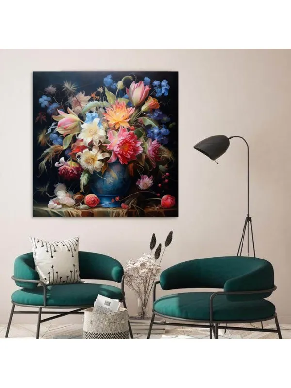 Tablou canvas Blooming reverie – compoziție florală — imaginea 2