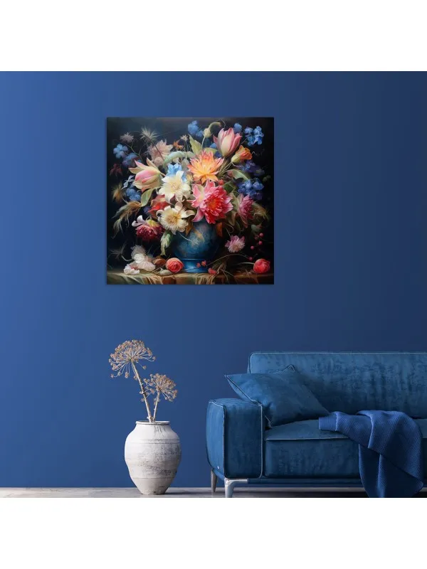 Tablou canvas Blooming reverie – compoziție florală — imaginea 5