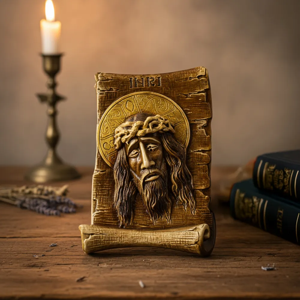 Icoana lui Iisus Hristos INRI – în relief 3D — imaginea 2