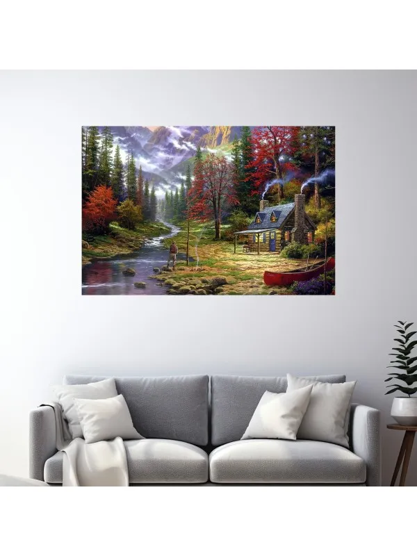 Tablou canvas Amurgul în munți – peisaj decorativ — imaginea 3