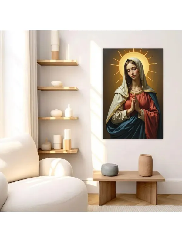 Tablou canvas Har divin – chip în rugăciune, aureolă aurie — imaginea 4
