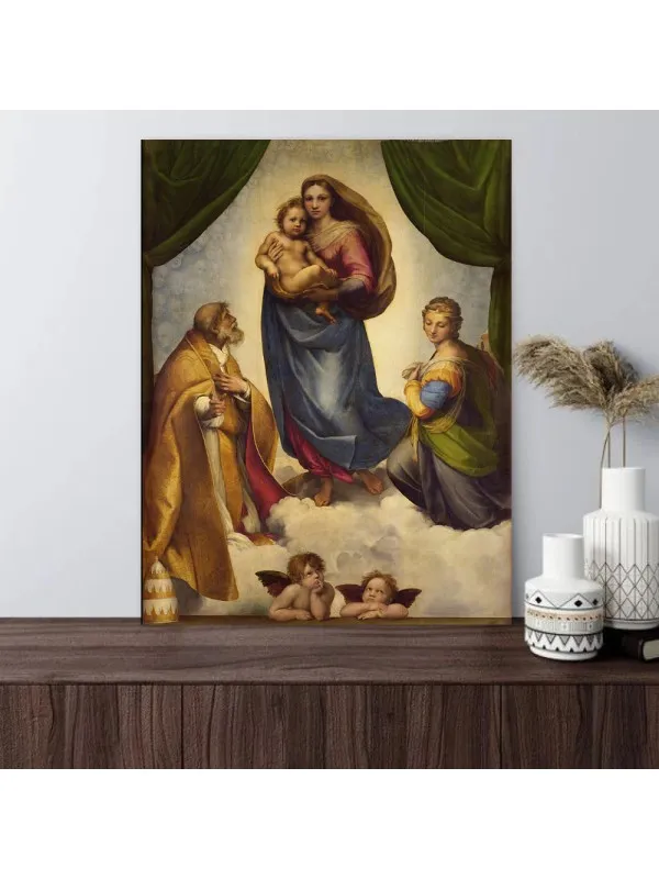 Tablou canvas Madonna Sixtină, Rafael – reproducere — imaginea 4