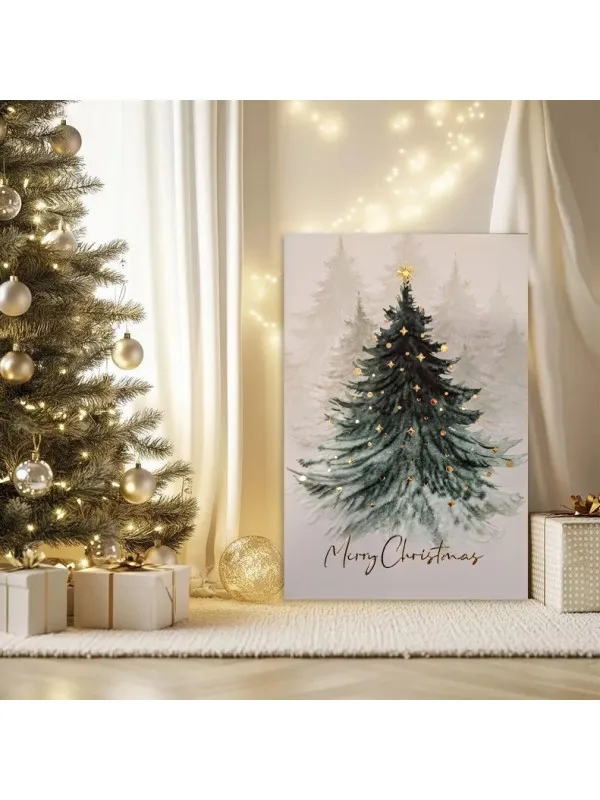 Tablou canvas de Crăciun – scenă de sărbătoare — imaginea 2