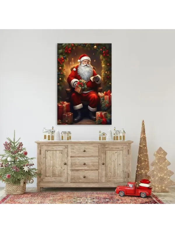 Tablou canvas Povestea Moșului – decor de Crăciun — imaginea 2