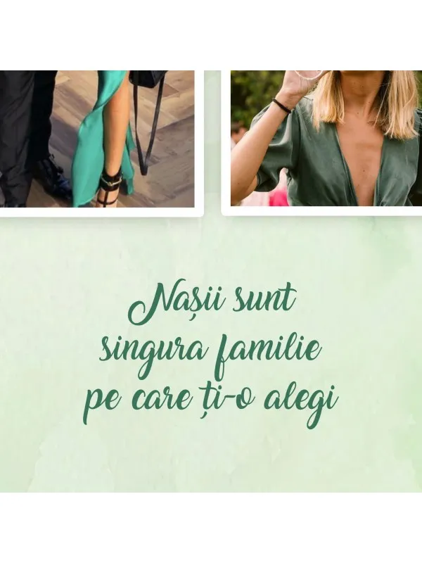 Tablou canvas personalizat pentru nași – colaj cu 3 poze pe fond verde — imaginea 2