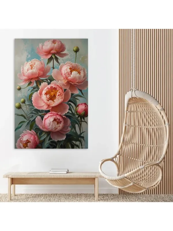 Tablou canvas Bujorii timpului – decor floral — imaginea 3