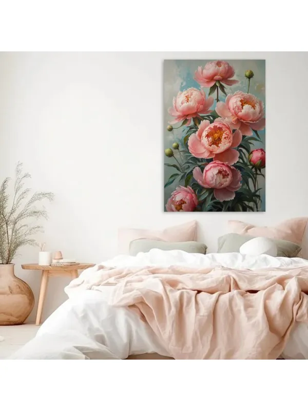 Tablou canvas Bujorii timpului – decor floral — imaginea 4