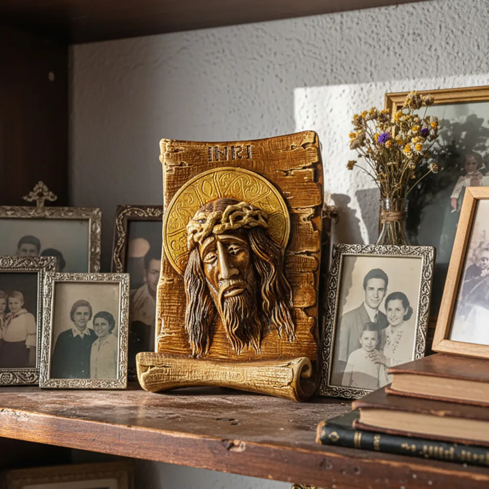 Icoana lui Iisus Hristos INRI – în relief 3D — imaginea 4