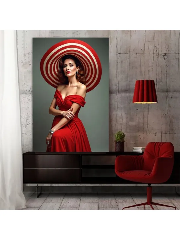 Tablou canvas Candy hat – portret feminin — imaginea 4
