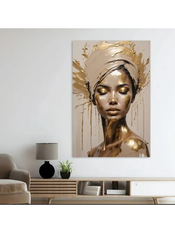 Tablou canvas Regina de savană – portret feminin — imaginea 2