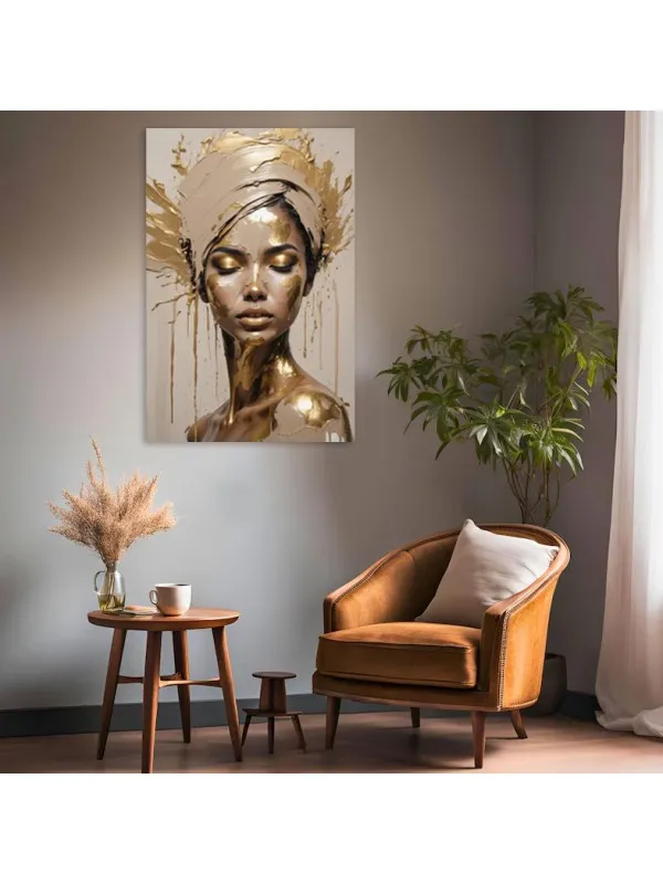 Tablou canvas Regina de savană – portret feminin — imaginea 3