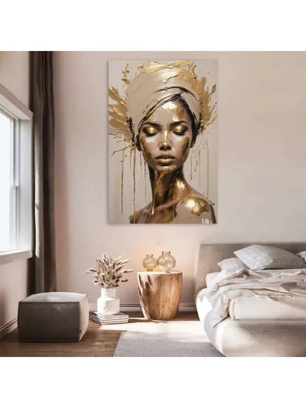 Tablou canvas Regina de savană – portret feminin — imaginea 4