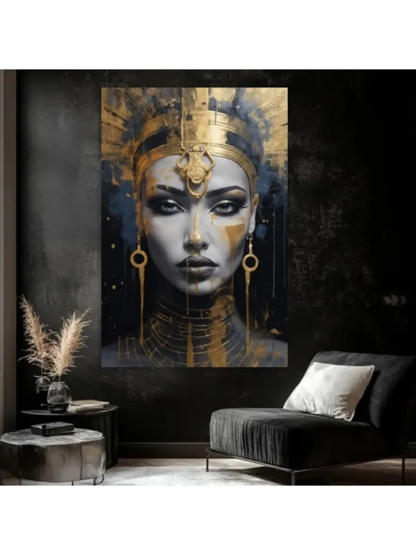 Tablou canvas Ochii Africii – portret artistic de femeie — imaginea 3