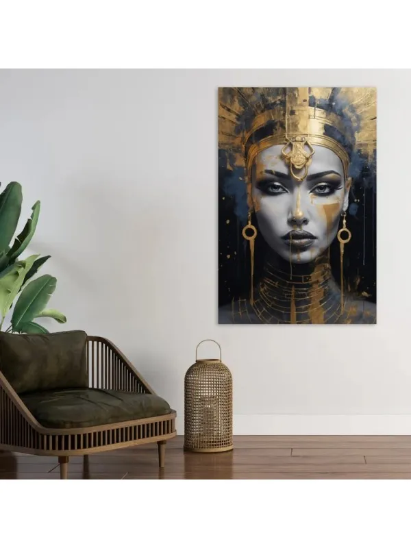 Tablou canvas Ochii Africii – portret artistic de femeie — imaginea 4
