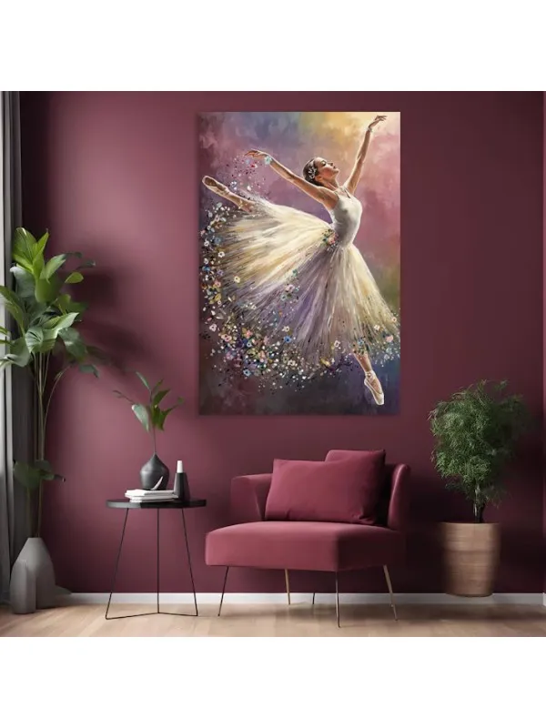 Tablou canvas Grațioasa balerină – portret artistic — imaginea 2