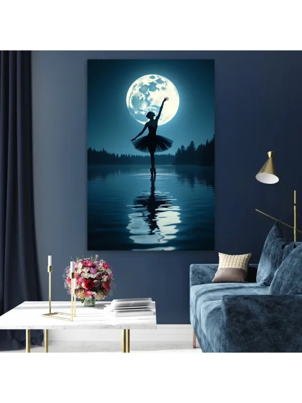 Tablou canvas Balet sub lună – portret artistic — imaginea 2