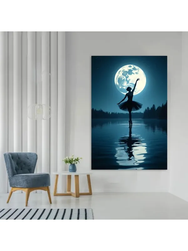 Tablou canvas Balet sub lună – portret artistic — imaginea 3
