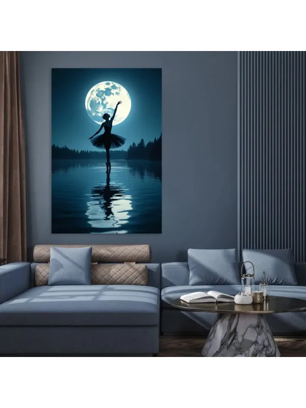 Tablou canvas Balet sub lună – portret artistic — imaginea 4