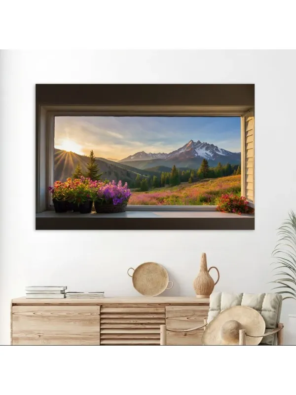 Tablou canvas Răsărit peste munți – peisaj decorativ — imaginea 3